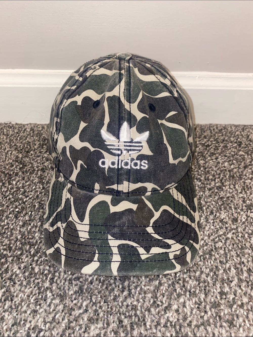 adidas Camo Trefoil Hat - Green/Tan